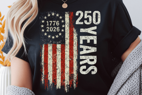 250 Years America Vintage Flag Design: A Bold Tribute
