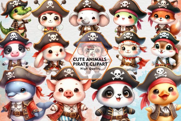 Adorable Scallywags: Using Pirate Animal Clipart for Designs