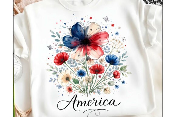 Boho Floral USA 250 T-Shirt Design PNG: Your Next Creative Asset