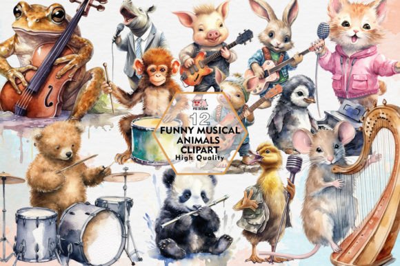 Bring Playful Melody to Your Designs with Musical Animal Art