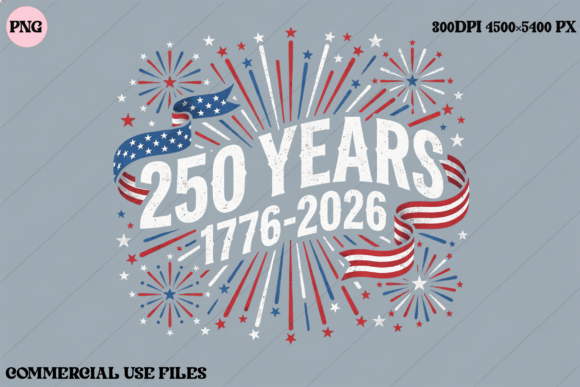 Celebrate 250 Years: Fireworks Design for USA 1776-2026
