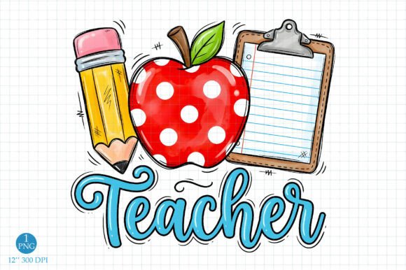 Teacher PNG Sublimation Design: A Creative Back to School Asset