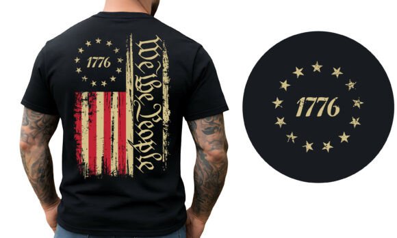 Unleash American Pride with the 1776 Patriotic USA Flag Design