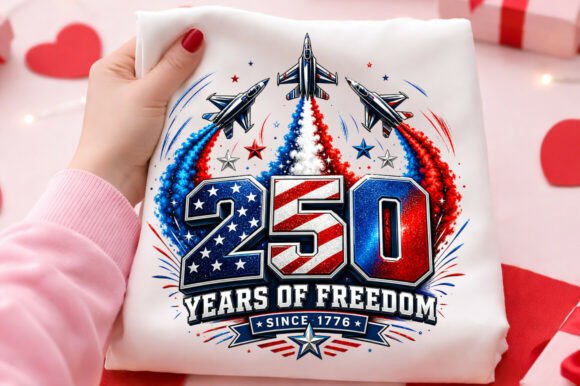 USA 250 Patriotic Airshow PNG Design for Creative Projects
