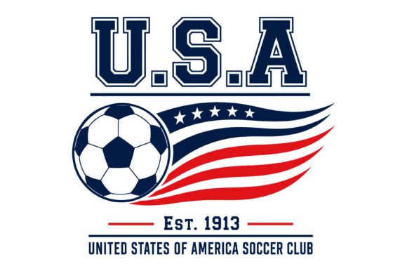 USA Soccer Club Design: A Patriotic Typeface for Bold Branding